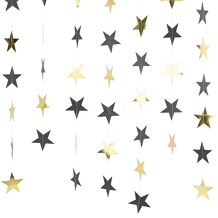10Pcs Paper Star Congratuation Banners AJEW-CN0005-40A-1