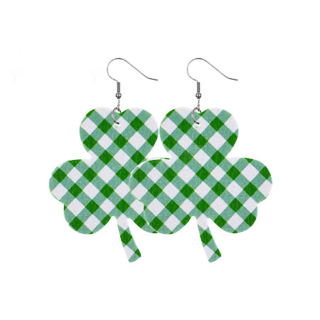 Saint Patrick's Day Imitation Leather Dangle Earrings FS-WG4E1C6-06-1