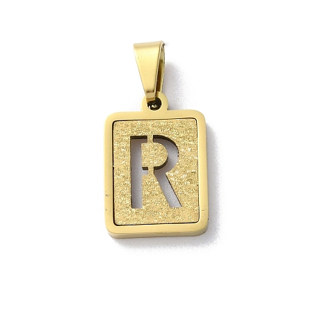 304 Stainless Steel Alphabet Pendants STAS-S152-01G-R-1