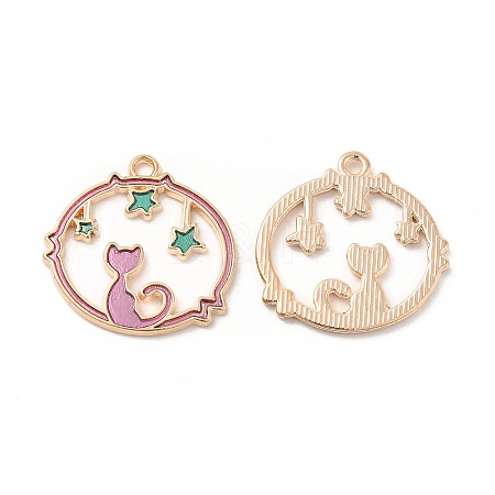 Alloy Enamel Pendants ENAM-M052-04G-A-1