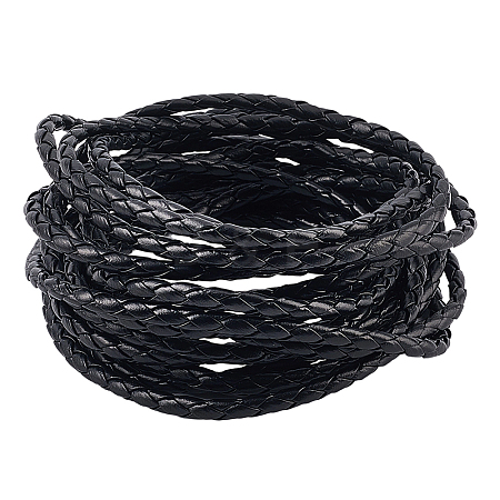 5M Braided Round PU Leather Jewelry Cord OCOR-GF0004-96A-01-1