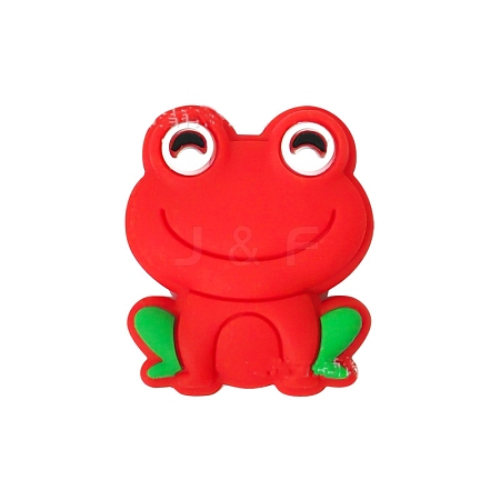 Frog Food Grade Silicone Beads PW-WG10040-03-1