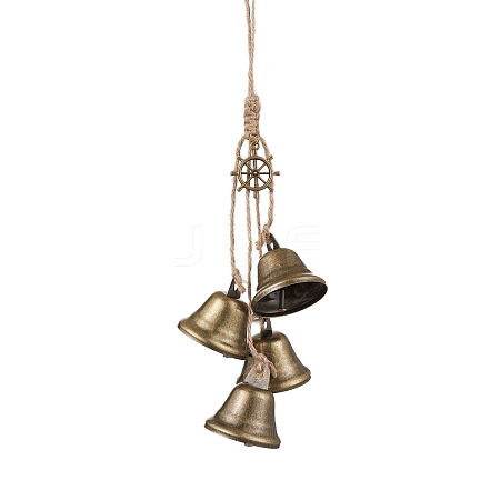 Iron Bell Pendant Decoration HJEW-JM02242-1