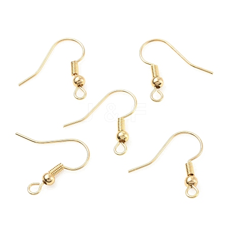 Brass Earring Hooks X-KK-C024-18KCG-1