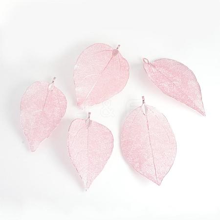 Electroplated Natural Leaf Big Pendants IFIN-Q119-02I-1