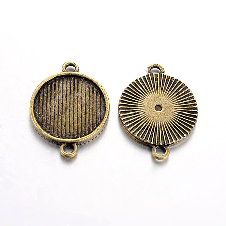 Tibetan Style Cabochon Connector Settings TIBE-A17990-AB-FF-1