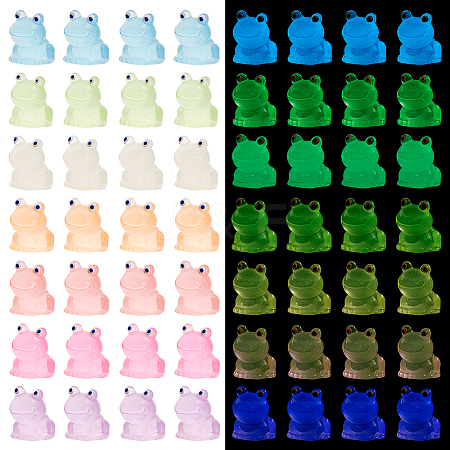 Olycraft 56Pcs 7 Colors Luminous Resin Display Decoration DJEW-OC0001-40-1