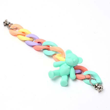 Acrylic Chain & Resin Bear FIND-WH0067-29A-1