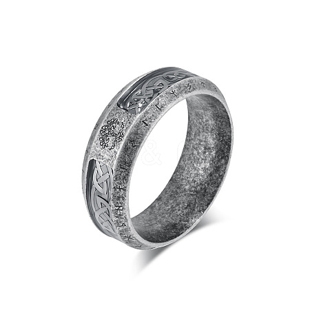 Retro Viking 304 Stainless Steel Finger Rings FS-WG4B70E-08-1