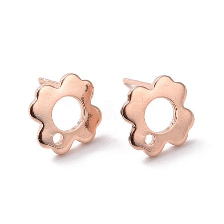 201 Stainless Steel Stud Earring Findings STAS-K241-07RG-1