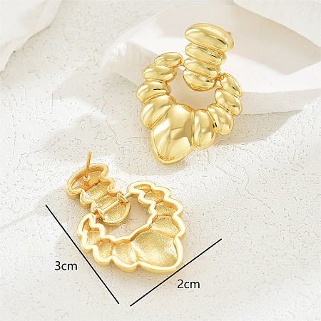 Exaggerated High-end Copper Plated Gold Cloud Earrings for Women Party TS2564-1-1