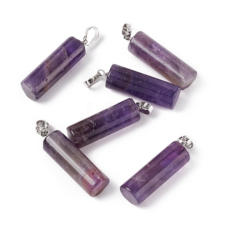 Natural Amethyst Pendants G-E135-02P-06-1