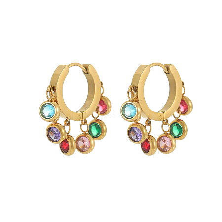 304 Stainless Steel Chandelier Earrings STAS-OY003-66G-1