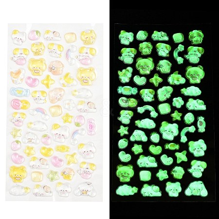 Epoxy Resin 3D Puffy Stickers DIY-G122-01G-1