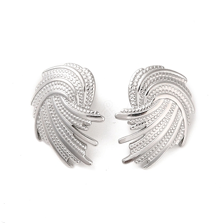 Wing 304 Stainless Steel Stud Earrings for Women EJEW-L272-002P-1