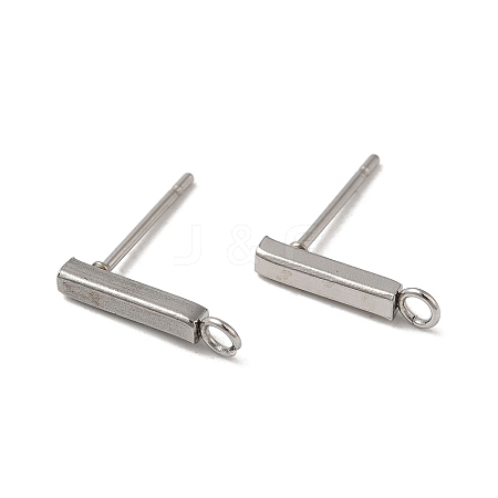 304 Stainless Steel Stud Earring Finding X-STAS-C080-06A-P-1