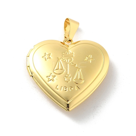 Brass Locket Pendants KK-C092-25G-04-1