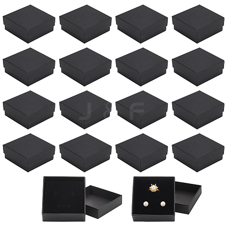 Square Kraft Paper Necklace Earring Storage Gift Boxes CON-WH0095-88A-1