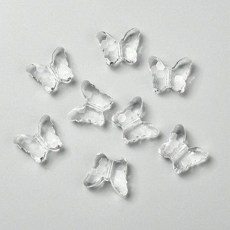 Transparent Acrylic Beads X-PL405Y-6-1