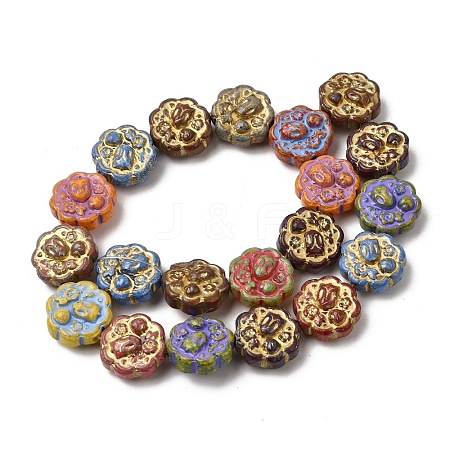Painted Glass Beads Strands GL-CBA8EF0-02-1