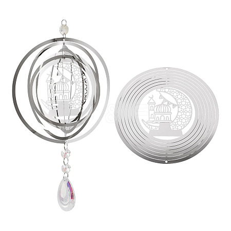 Ramadan & Eid Mubarak Theme 201 Stainless Steel Connector Charms/Links STAS-TA0005-95-1