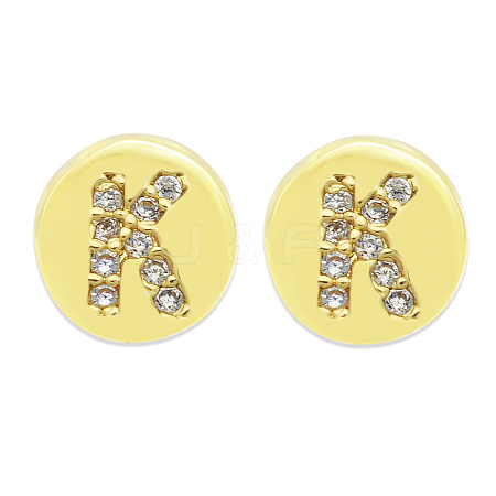 Brass Micro Pave Clear Cubic Zirconia Beads KK-T030-LA843-KX3-1