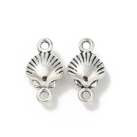 Tibetan Style Alloy Shell Shape Connector Charms TIBE-S324-13AS-1