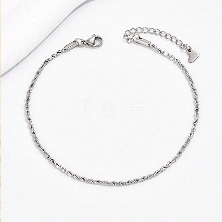 Beach Stainless Steel Rope Chain Anklets for Women SS7135-2-1