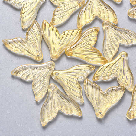 Transparent Spray Painted Glass Pendants GLAA-S190-009A-04-1