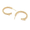 Brass Ring Stud Earrings Findings KK-K351-28G-2