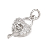 Brass Micro Pave Cubic Zirconia Charms KK-G544-13P-2