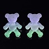 1-Hole Transparent Spray Painted Acrylic Buttons BUTT-N020-001-B03-2