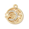 Brass Micro Pave Cubic Zirconia Charms KK-D071-02G-1