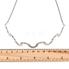 304 Stainless Steel Wavy Line Choker Slider Necklaces NJEW-Z106-01P-5