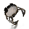 Cuff Brass Filigree Ring Components KK-E477-AB-NF-1