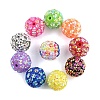 10Pcs 10 Colors Opaque Acrylic Beads OACR-YW0003-23-1