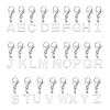 26Pcs 26 Styles 201 Stainless Steel Letter A~Z Pendant Decorations HJEW-UN00005-1