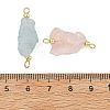 Raw Rough Natural Morganite Connector Charm PALLOY-JF06041-3