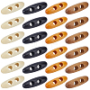 60Pcs 4 Colors 2-Hole Wood Buttons BUTT-GF0004-25B-7