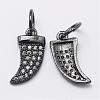 Brass Micro Pave Cubic Zirconia Charms ZIRC-F044-01-RS-2