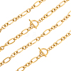 4Pcs Unisex PVD Vacuum Plating 304 Stainless Steel Figaro Chain Necklaces STAS-DC0003-27-1