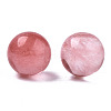 Cherry Quartz Glass Beads G-R483-10-8mm-3