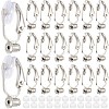 36Pcs Brass Clip-on Earring Converters Findings KK-SP0001-10P-1