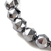 Faceted Star Cut Round Terahertz Stone Beaded Stretch Bracelets for Women Men BJEW-H590-04C-03-2