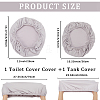 2Pcs 2 Colors Polyester Toilet Lid Dust Cover AJEW-CN0003-20B-2