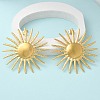 Ion Plating(IP) 304 Stainless Steel Flower Stud Earrings for Women EJEW-M089-09G-2