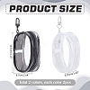 4Pcs 2 Colors Oval Transparent PVC Mini Cable Organizer Zipper Bags AJEW-PH0012-02-2