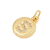 Brass Micro Pave Clear Cubic Zirconia Charms CU-CBA56CE-12G-S-2