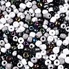 Opaque & Transparent Inside Colours 6/0 Glass Seed Beads SEED-F004-4mm-01-3