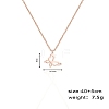 Elegant Stainless Steel Crystal Moissanite Butterfly Pendant Necklaces for Women II5430-6